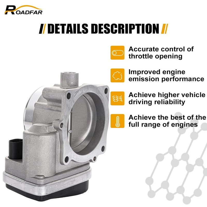 ROADFAR Electric Throttle Body S20177 677007 5161805AA 53032120AB 53032120AC for 2004 for Dodge Durango | 2003-2004 for Dodge Ram 1500 | 2003-2004 for Dodge Ram 2500 | 2003-2004 for Dodge Ram 3500 - Image 3